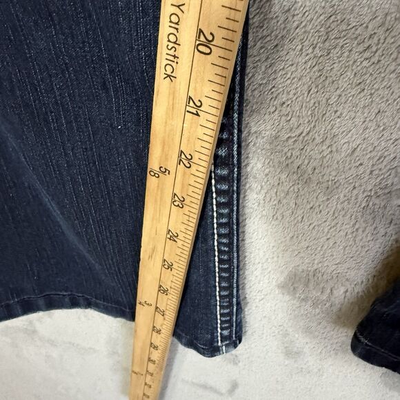 BKE Tyler Jeans 32x32 (Inseam 28) Blue Denim Buckle Thick Stitch Whiskered - Picture 8 of 10